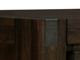 TV Cabinet with 3 Storage Drawers with Shelf Solid Acacia Wooden Frame Entertainment Unit in V43-TVC-NOW-CH