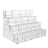 Space Saving Clear Pen Holder Display Rack with Tiered Design for Desktop Organization V1369-AZ3-W-14604