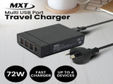 MXT 72W Multi USB Port Travel Charger Station TCP16