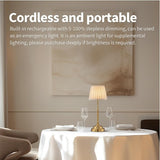 Black and White Elegant Rechargeable Fabric Shade LED Lamp - Cordless Touch Stepless Dimmable Table V888-ELOSUNG27042