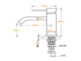 WELS Brushed Gold Kitchen Laundry Round Basin Mixer Vanity Sink Faucet Tapware V1233-KRD103G