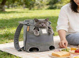 Cat Backpack Carrier Foldable BreathableTravel Backpack All Side Ventilation Mesh Padded Shoulder V1370-AZ4-09326
