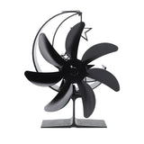Heat Powered Stove Fan 7 Blade Moon Model Silent Operation Circulating Warm Air Highly Efficient Log V1294-YM0706-3114230120111