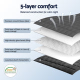 Giselle 9KG Weighted Blanket Adults Kid Anti Anxiety Gravity Blankets Sherpa Fleece WBLANKET-DUAL-203-9KG