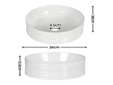 Cefito Bathroom Basin Vanity Sink Vessel Ceramic White Round Countertop 36cm CB-1054-WH