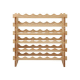 Artiss 36 Bottle Wooden Wine Rack 6 Tier Modular Wine Display Storage Stand Freestanding Holder WR-AC-STA-36B-NT