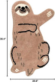 Cute Soft Small Sloth Shaped Mat for Bathroom,Showroom Bathmat,Non-Slip Baths,Play Carpet Area V1188-CYX-LHJ-1469
