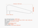 Pool Rail, 137.1 x 81.3 cm Pool 100kg Load Capacity Heavy Duty Stainless Steel Swimming V952-JHWYCFSYM543LPJGA001V0