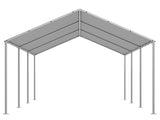 Carport Replacement Canopy, 6 x 3 m Potable Garage Tent Top Tarp, UV-Resistant & Waterproof Car V952-CKPB10X20FTHHVXKO001V0