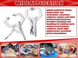 10 Pcs Locking C Clamp, Pliers Adjustable Welding Clamp with Regular Tip and Swivel Pad for Shop V1259-DP01-A-5745
