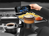 Universal Car Cup Holder Tray - 360&deg Rotating Adjustable Dual Cup Organizer, Portable Food Tray for V1369-AZ3-W-09314