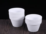 Worgeous 5Pcs 10x10CM Small White Terracotta Pot Clay Ceramic Pottery Planter Cactus Flower Pots V1189-LWWAL-20260327-03407