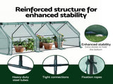 Green Fingers Mini Greenhouse 240x90x90cm Steel Frame PE Cover Outdoor Shelter GH-MINI-F-240X90-GR