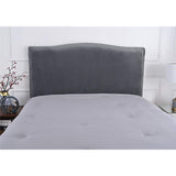 Velvet Bed Headboard Cover for Queen King Full Size, Stretch Headboard Slipcover Soft Dustproof V1192-AZ-W-3402