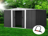 Giantz Garden Shed 2.58x2.07M Sheds Outdoor Storage Workshop Metal Shelter Sliding Door SHED-GAB-6X8-ABCD