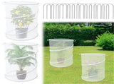 4 Pack Pop up Plant Covers Tent from Animals, 20"H X 13"D Insect Barrier Mesh Plant Guard Cover Net V1192-AZ-W-5041