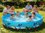 Kiddie 60x10inch, Round No Inflatable Foldable Thick Pvc Water Tub, Ocean Print Portable Play V1192-AZ-W-20137