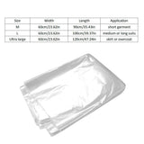 50Pcs SeE Through Clothes Dust Bags Dry Cleaning Garment Clothes Covers V1294-YM0901-JY36114-02