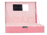 Pink Artificial Leather Jewelry Box Watch Jewelry Packaging Container Holder for Girls V1294-YM0721-3115210031111