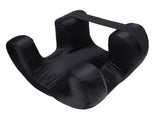 Face Pillow Silk Fabric Memory Foam Soft Cushioning Ergonomic Beauty Pillow for Back Sleep Black V1294-YM0901-3117240292711
