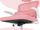 Work Office Chair - Lumber Support, Flip-up Armrest, Adjustable Headrest SITIO - Pink V274-FT-OC-2656A-WHPK