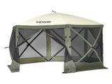 Pop Up Gazebo Tent, Pop-Up Screen Tent 6 Sided Canopy Sun Shelter with 6 Removable Privacy Wind V952-ZPSLTJLS10X1F6ZWMV0