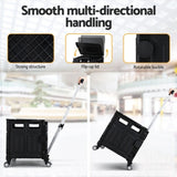 Emajin Shopping Trolley Cart 75L Foldable Black ST-75L-PLA-BK