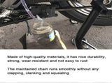 Chain lube tool and cleaner brush for motorcycle chain care V1308-DSZKI-1421