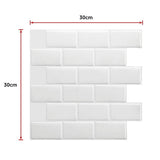 Tiles 3D Peel and Stick Wall Tile Subway White V63-836591