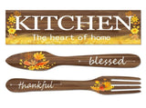 3 Pieces Sunflower Kitchen Decor Spring Decorations Blessed Thankful Wooden Hanging Sign Sunflower V1189-LWWAL-20260325-00438