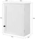 White Wall Cabinet with Door 40x52cm V178-85031