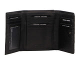 Pierre Cardin Stich Design Leather Ladies Large Tri-Fold Wallet in Black V563-PC3567-BLACK
