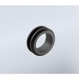 100cm Frameless Diamond Shower Screen with Black Channels and SS Hinges V63-932641