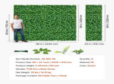 Artificial Plant Wall, 4 PCS 61 x 243.8 cm Artificial Boxwood Panels, Sun Protection Greenery V952-RZZWQPJSPJS3I04L4001V0