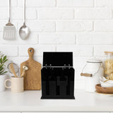 Black Acrylic Spoon Holder Organizer for Bar Use, Stable and Reusable V1370-AZ4-20106