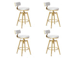 Levede 4x Bar Stools Swivel Kitchen Bar Chair White BR1042-2-WHX2