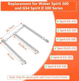 Grill Burner Replacement Set for Weber Spirit 300 Series, 304 Stainless Steel, Front Control Models, V1189-LC-HW-00434