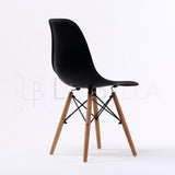 4X Retro Dining Cafe Chair DSW BLACK V274-FT-PP623-BK4