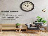 Silent Non-Ticking Retro Quartz Wall Clock Battery Operated for Living Room Kitchen Home Office, 12 V1237-ZY00B018PIS8QQ