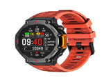 M-Rex4 Men Rugged GPS Smart Watch, 5ATM Waterproof Bluetooth Call Fitness Tracker Heart Rate Sleep V1300-M-REX4-ORANGE-RED