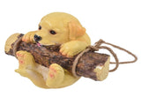 Resin Swinging Puppy Dog Statue Simulation Animal Model Figurine Sculpture Crafts Outdoor Garden V1294-YM0523-3111210397111