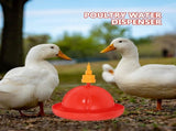 Poultry Watering System Red PP Automatic Chicken Waterer 1 Set V1192-AZ-W-30620