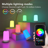 LED Night Light 7 Color Changing Smart Touch Control Bedside Table Lamp BT Remote Control 3600mAh V1294-YM0901-HS7008