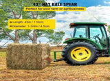 Pair Hay Spear 43" Bale Spear 3000 lbs Capacity, Bale Spike Quick Attach Square Hay Bale Spears 1 V952-CM45X1100-30002PCV0