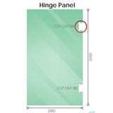 90x90cm Gold Corner Frameless Shower Screen with Wall Channel Brackets, Stainless Steel Hinges & V63-892291