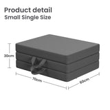 10cm Small Single BedStory 3-Fold Mattress Folding Foam Bed Washable Cover, 180x70cm XFGH-MA-K-FD-10-SS-GY