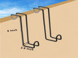 6Pack 8 Inch Tack Hook Heavy Duty Metal Over Rail Hooks Stall for Hanging Horse Bridles Halters and V1259-DP01-A-5079