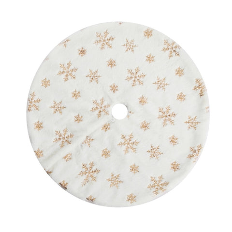 Jingle Jollys Christmas Tree Skirt 90cm Snowflake Ornaments Xmas Decorations XMAS-CARPET-SNOWFLAKE-90