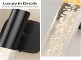 Battery Operated Wall Sconce Set of 2 Black Rechargeable Acrylic Crystal Sconce Wall Decor Set of 2 V1171-CB-BOM001623
