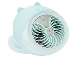 Cute Desktop Mini Fan Portable Humidifying Mist Spray Fan for Home Office SuppliesBlue Bear V1294-YM0721-3113210021413